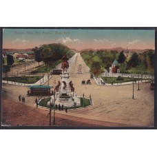 PLAZA ITALIA PALERMO TRANVIAS ANTIGUA TARJETA POSTAL